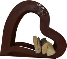 Holzsammler mit Rose / Rund / Korb-Kaminholzregal Feuerholzständer - hochwertige