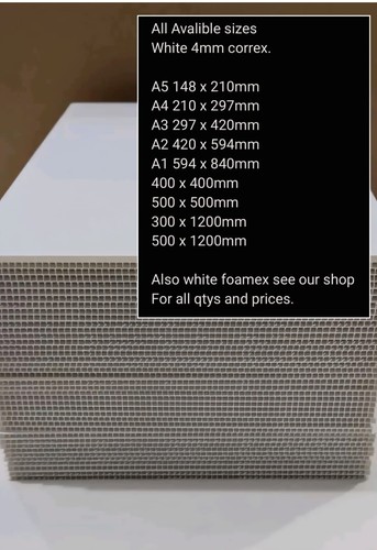 Weißes 4mm correx blech - 4mm,