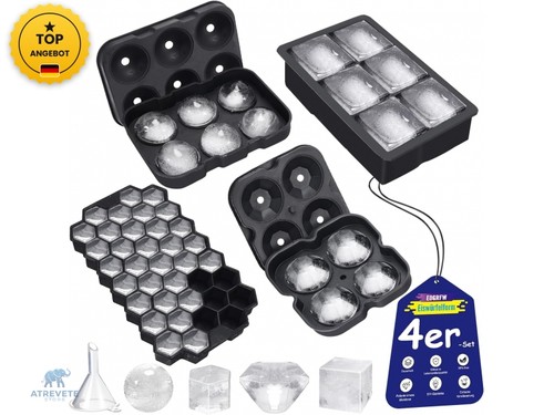 Eiswürfelform silikon 4er set - eiswürfelform, 4er-set