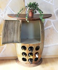Weinregal Holz Fass Halbrund Wandtisch 1500 Flaschenständer Weinfass Holzfass