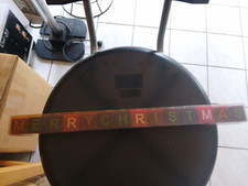 Weihnachtskerzen MERRY CHRISTMAS Schriftzug 14 Würfel 43cm KAMINSIMS/FENSTERBANK