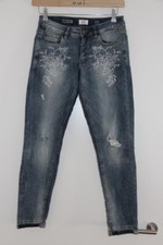 NEU QS by S. Oliver Damen Destroyed Jeans Catie Hose Slim fit Glitzer Gr.36 blau