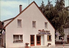 BAD SALZUFLEN Gaststätte Gasthaus Zum Schwan alte Postkarte ungelaufen ~1965/70