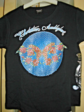 Damen-Shirt Gr.36  in Schwarz mit Emblem und viel Staßsteine. Ed Hardy