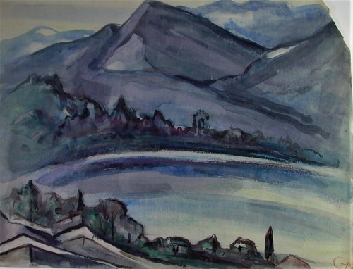 Expressives aquarell 1925 - aquarell,