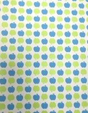 Little Star Luxus Tapete LS10203 Äpfel Weiß Blau Grün stylisch 