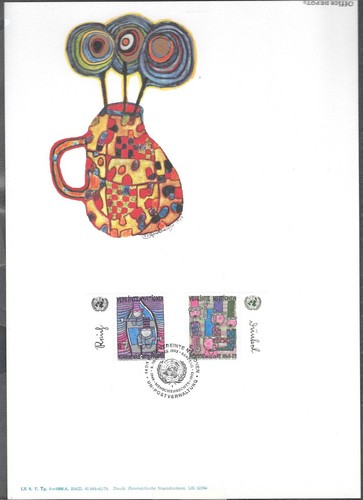 Hundertwasser telegrammkarte - hundertwasser,