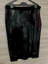 emilia lay  2-Lagenrock schwarz mit Muster 44