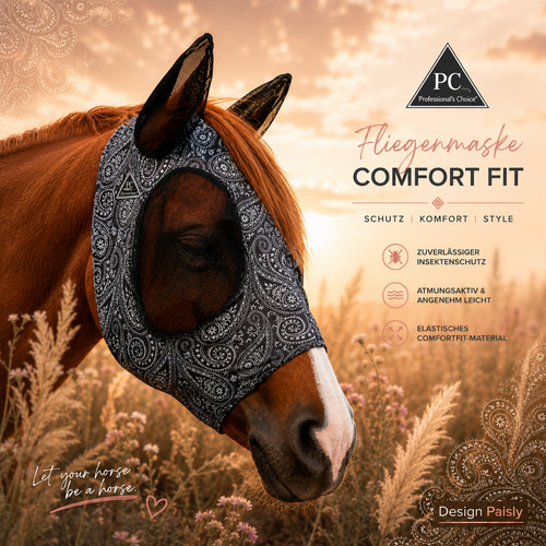 Fliegenmaske pferd lycra ohne - fliegenmaske,