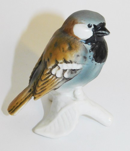 Porzellanfigur spatz sperling - porzellanfigur,