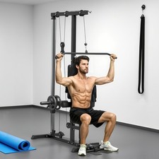 SPORTNOW Kraftstation für Zuhause multifunktionale Fitnessstation Schwarz