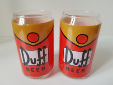 2x Duff Beer Glas als Dose / Bierglas The Simpsons Dosenglas Bierdose