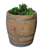 Kräuterbeet, Hochbeet, Gemüsebeet, Pflanzbeet Weinfass, Holzfass Fass Holz Eiche