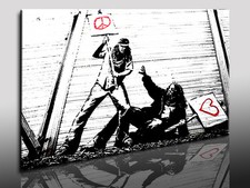 Leinwandbild Banksy Graffiti - Street Art Kunstdrucke Wandbilder Bilder k Poster