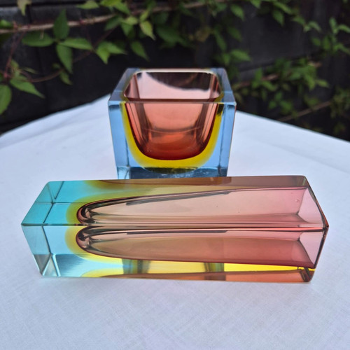 Murano stil sommerso glasvase - murano-stil,