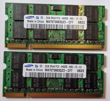 Samsung 4GB (2x2 GB)  2Rx8 PC2-6400s-666-12-E3 Notebook-Speicher  #B-368-02