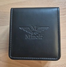 Originale schwarze Minoir Leder - Uhrenbox