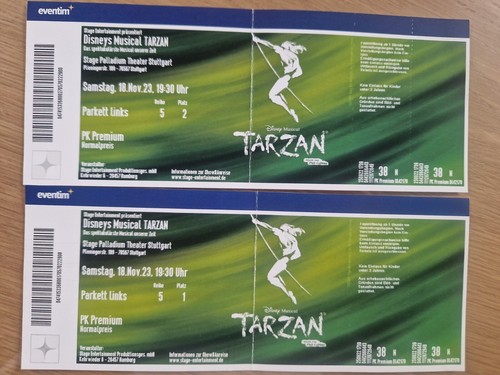Tarzan musical karten - tarzan,