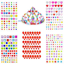 160 Steine Sticker Selbstklebend Verzierung Deko Herzen Sterne Tropfen Kreise