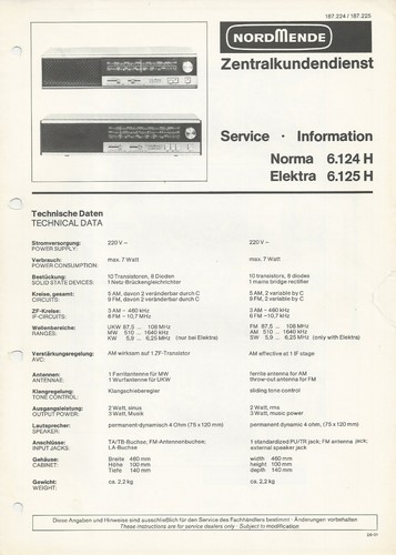 Serviceunterlagen - ,