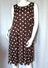 Italy Koffer Kleid Polka Dots Shiftkleid Schoko Braun Weiss 38,40,42,44 Neu