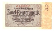 2 Rentenmark 1937, KN 7stellig