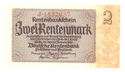 Rentenmark 1937 kn - 2, 7stellig