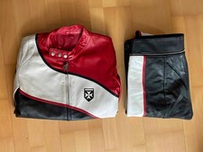 HARRO ®  Herren Motorrad-Kombi Rot/Weiß/Schwarz Vintage Gr.48 / Lederkombi / TOP