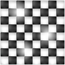 Wallario Glasplatte für Ikea Lack Tisch, 55x55 cm, Motiv: Schachbrett Muster Bad