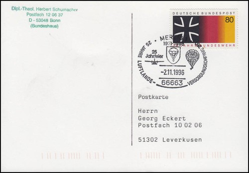 1266 bundeswehr postkarte sst - 1266,