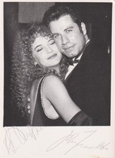 KELLY PRESTON und JOHN TRAVOLTA Original Autogramme signierte Foto Karte selten
