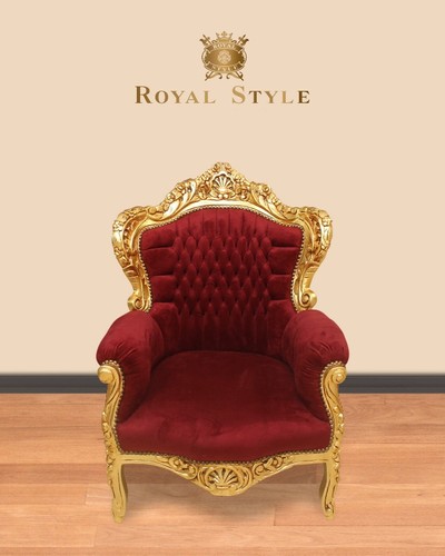 Barock sessel stoff rot - barock, gold