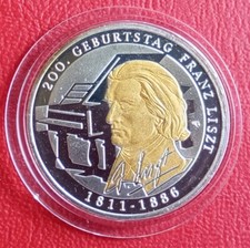 10 Euro Deutschland 2011 st / Franz Liszt / Gedenkmünze Teilvergoldet