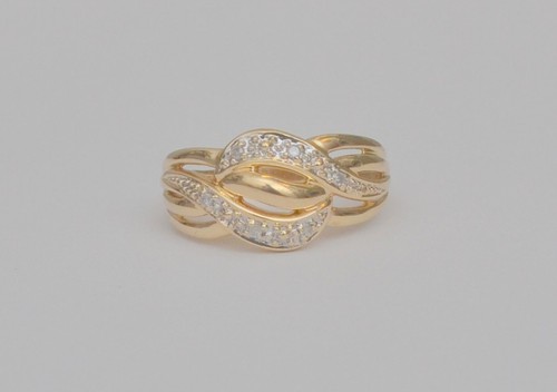 14k gelbgold diamant infinity - 14k,
