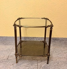 Vintage Beistelltisch aus Messing und Glas Couchtisch