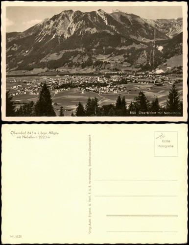 Ansichtskarte oberstdorf - ansichtskarte,