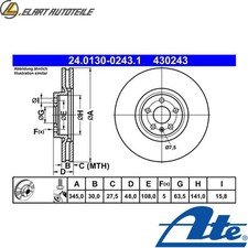 2x BREMSSCHEIBE 24.0130-0243.1