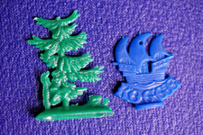 ILA-15) Margarine Figur: Wolf 7 Geißlein Kogge, plus 2 Figuren bei Sofortkauf.