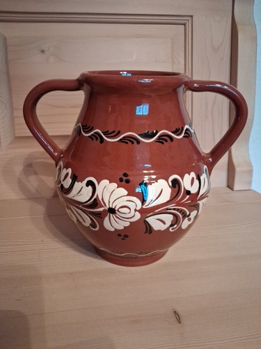 Keramik krug aus ungarn braun - keramik,