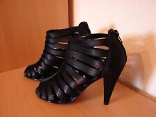 schwarze Graceland Stiletto High Heels Gr. 36 Riemen Sommer 10 cm schmaler Fuss