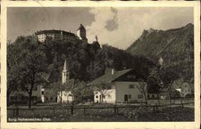 Hohenaschau Aschau Bayern ~1933/40 Oberbayern Chiemgau Burg Berg Wald gelaufen