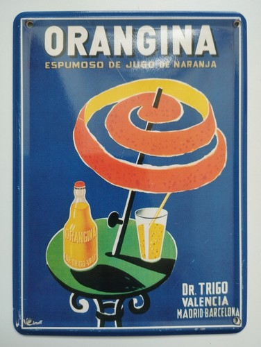 Orangina blechschild 8x11 - orangina, cm