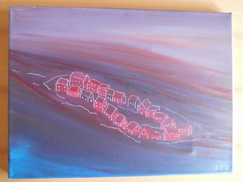 Acrylbild handgemalt auf