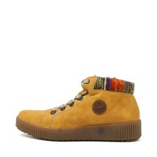 Rieker Damen Z6783 Stiefeletten Gelb Leder Warmfutter Antistress EU 39