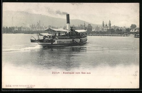 Zürich binnenschiff steuert - binnenschiff,