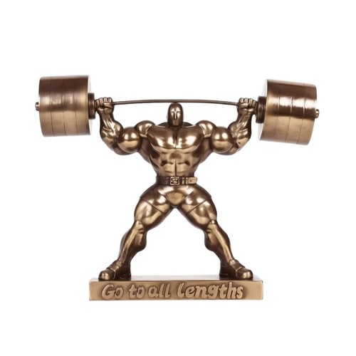 Bodybuilder figur bronzefarben - bodybuilder-figur,