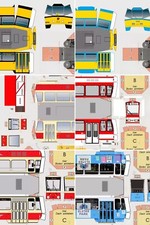Bastelbögen Dresden, Leipzig, Plauen & Cottbus Maßstab 1:87 H0 Strassenbahn Tram