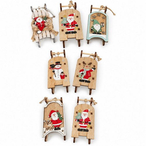 Holz weihnachtsdeko schlitten - holz,