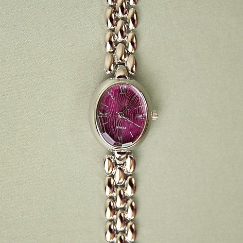 Elegante pflaume armbanduhr - pflaume,