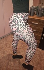 Legging Damen S Leoprint